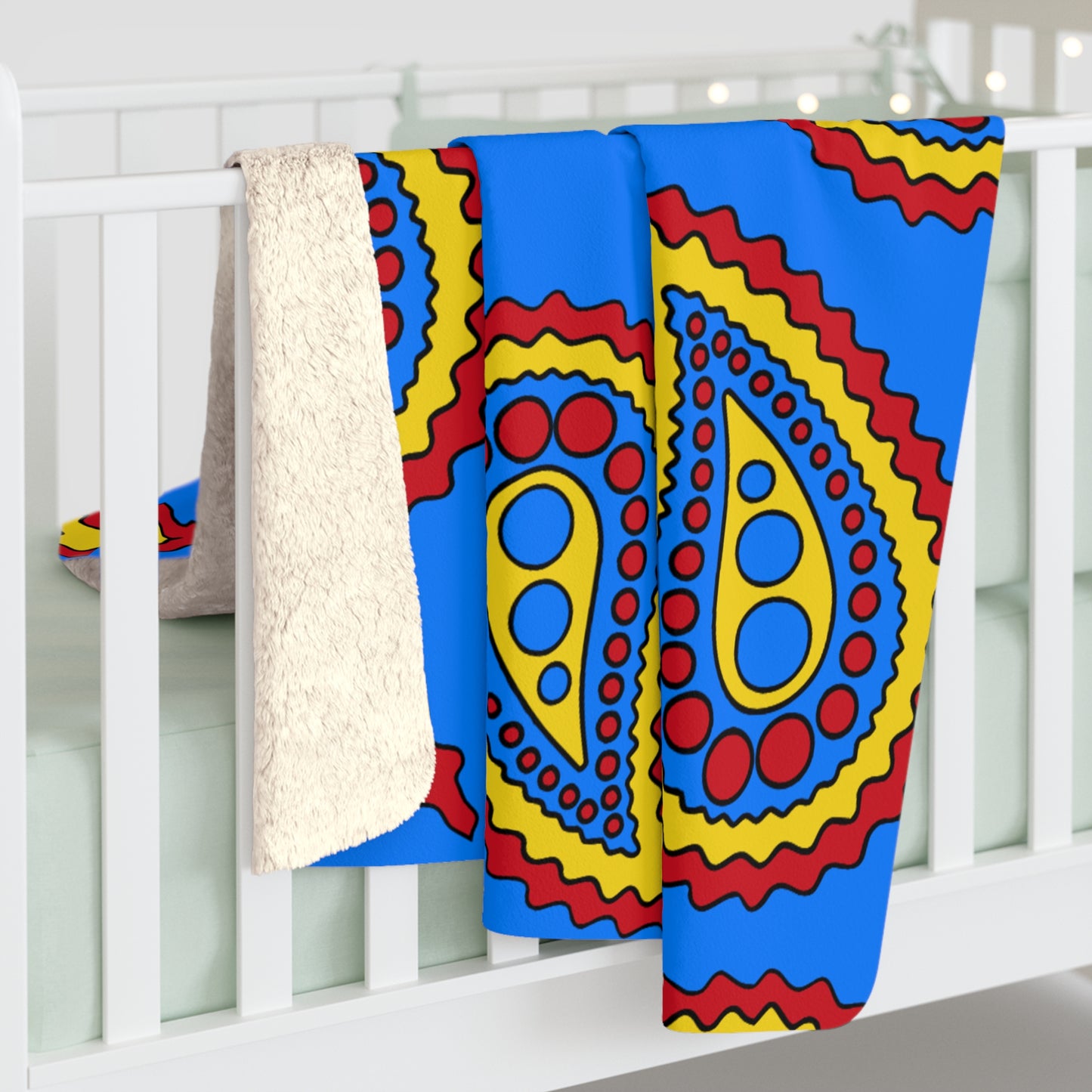 Democratic Republic of the Congo Retro Paisley Blanket Throw