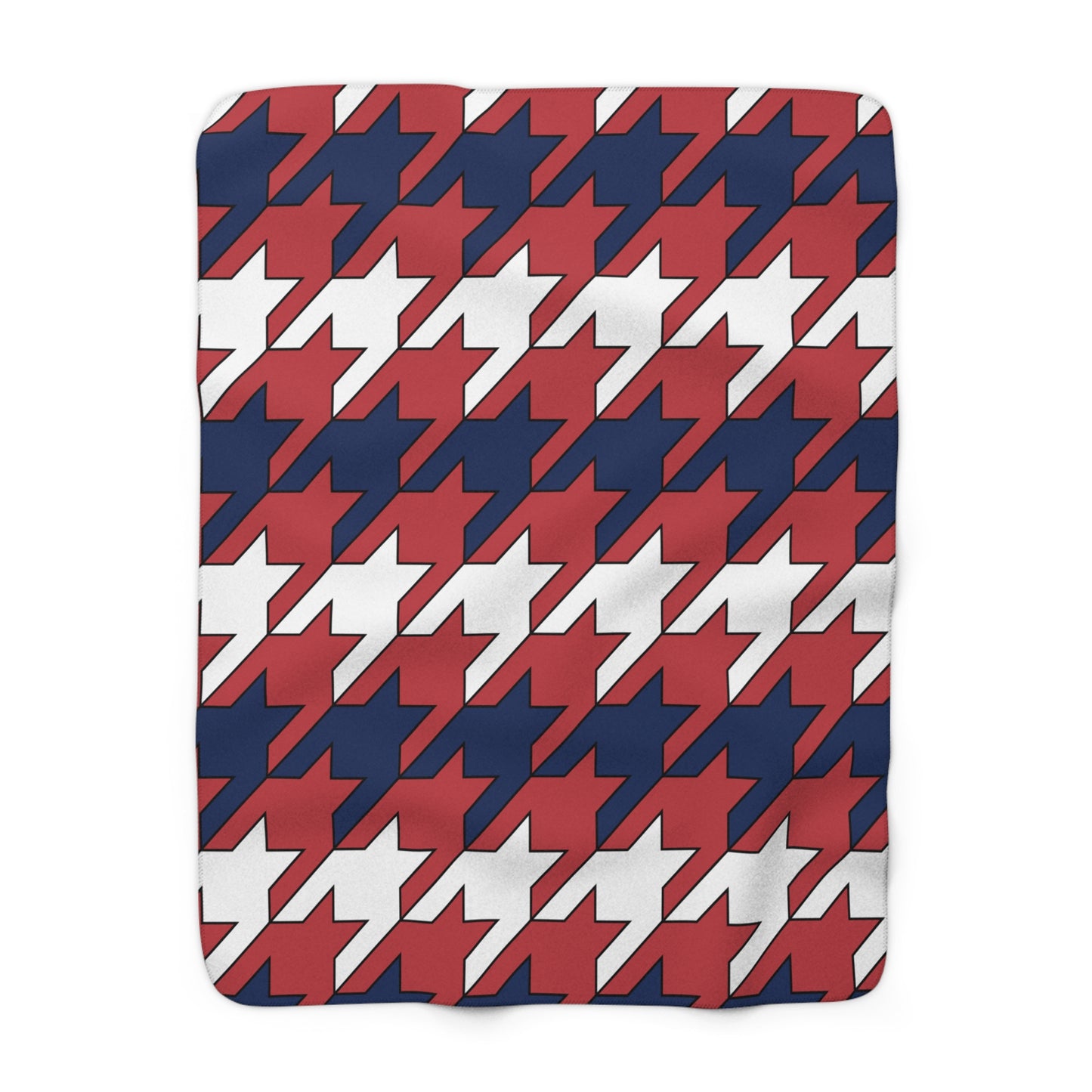 United States Minor Outlying Islands Retro Houndstooth Blanket Throw