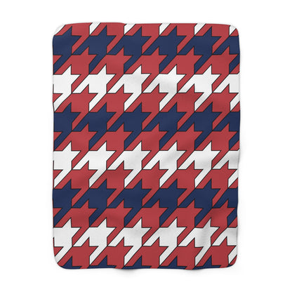 United States Minor Outlying Islands Retro Houndstooth Blanket Throw