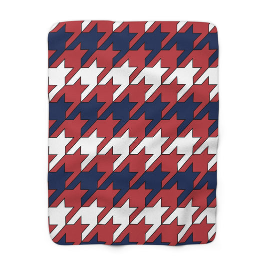 United States Minor Outlying Islands Retro Houndstooth Blanket Throw