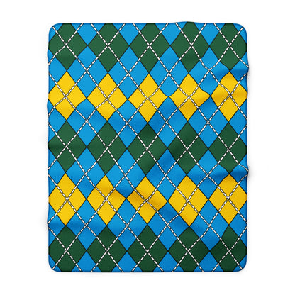 Rwanda Retro Argyle Blanket Throw