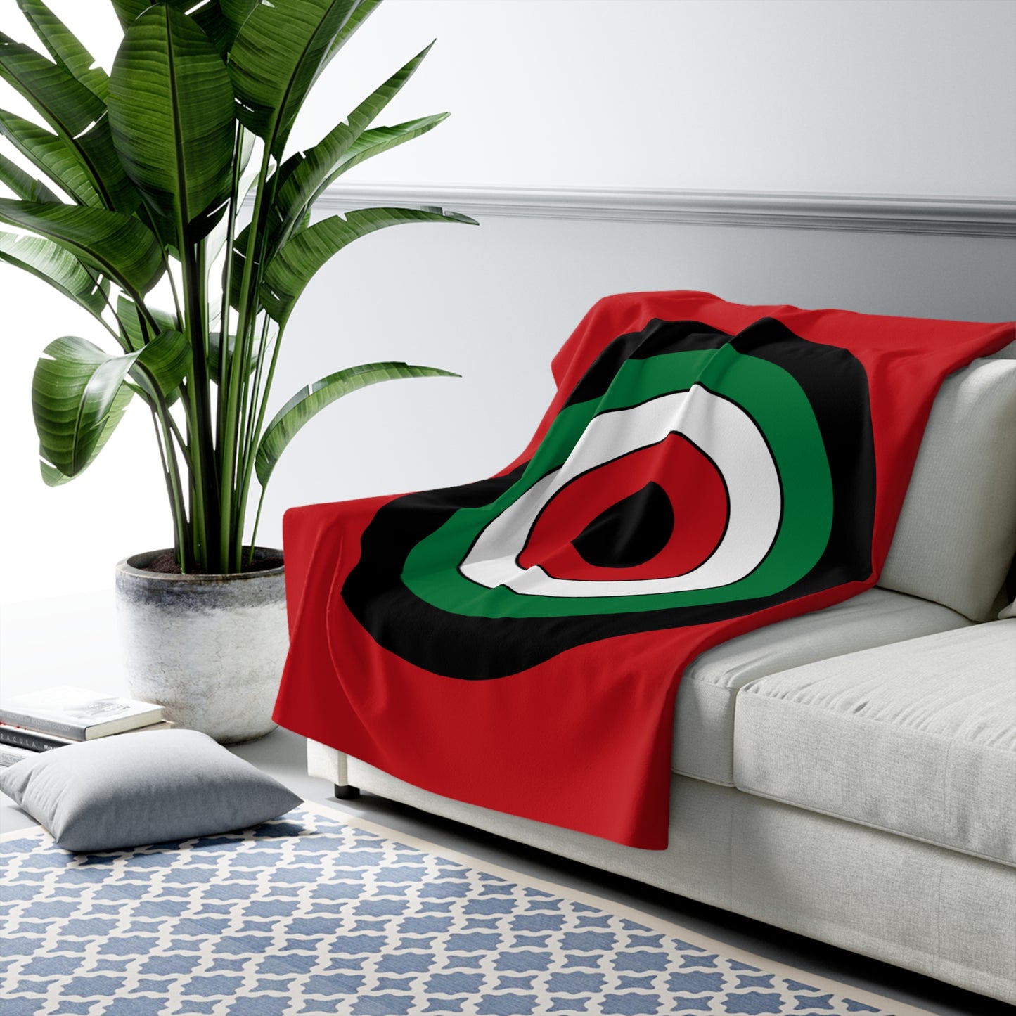 Western Sahara Retro Target Blanket Throw