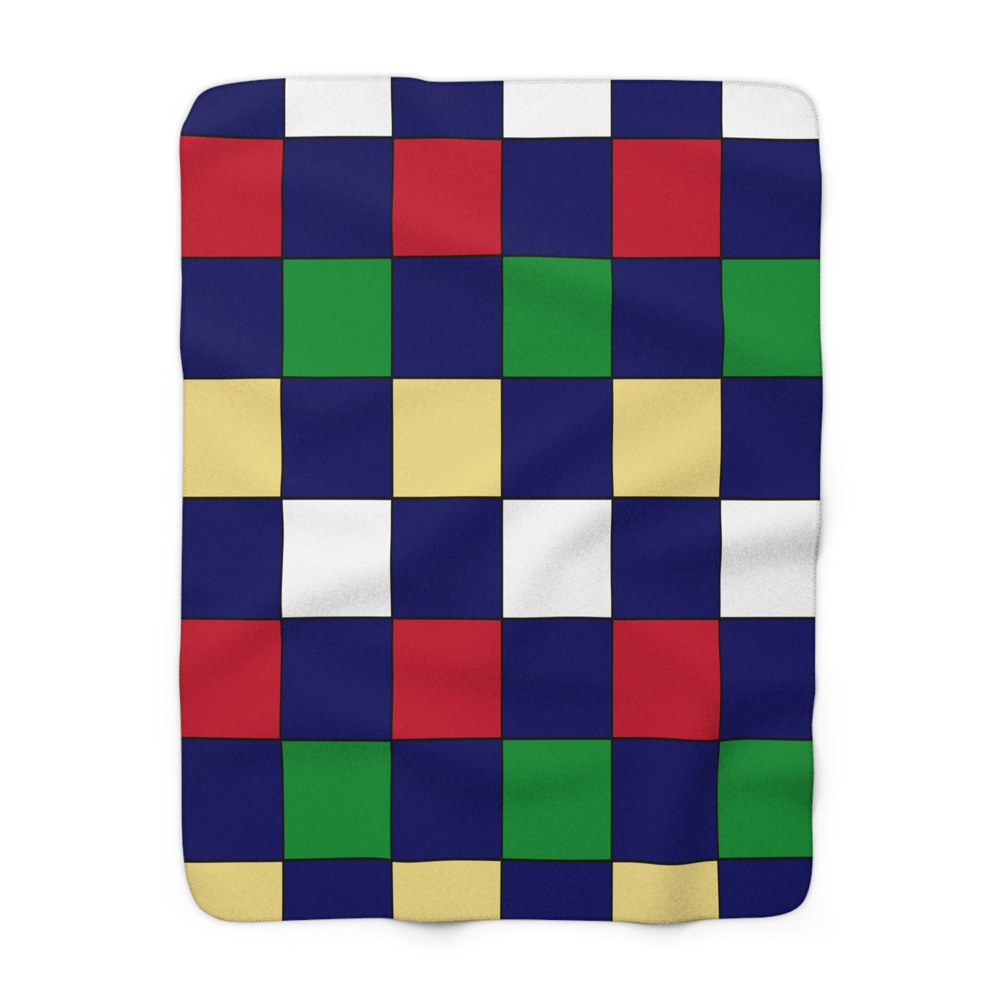 Cayman Islands Retro Check Blanket Throw