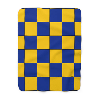 European Union Retro Check Blanket Throw