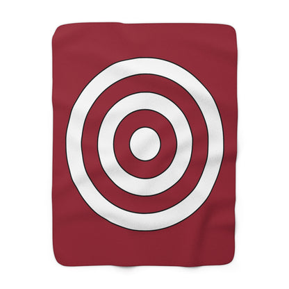 Latvia Retro Target Blanket Throw