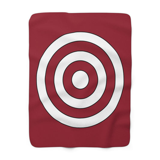 Latvia Retro Target Blanket Throw