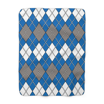 Northern Mariana Islands Retro Argyle Blanket Throw