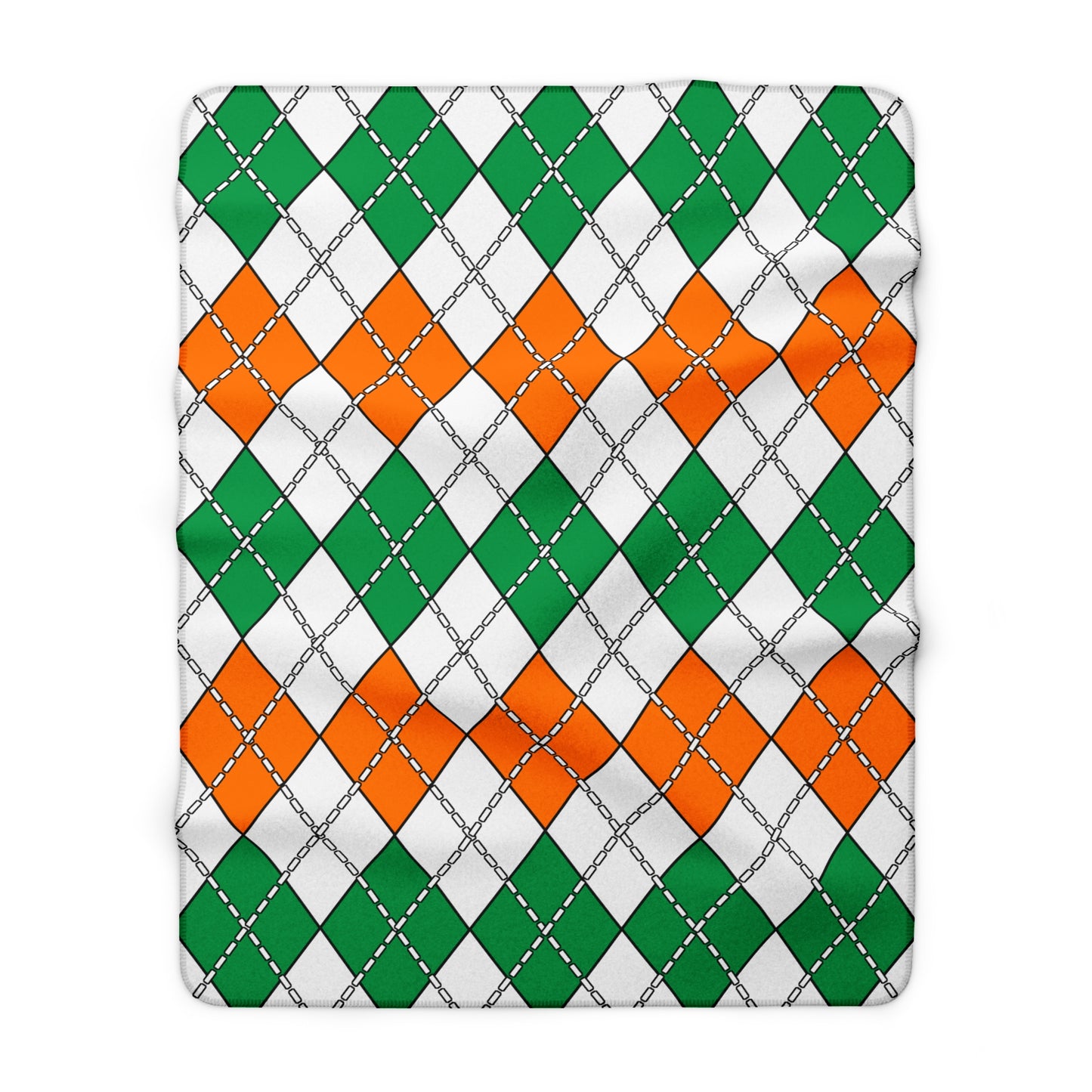 Ireland Retro Argyle Blanket Throw