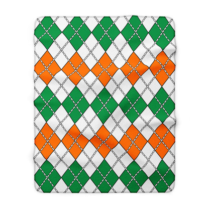 Ireland Retro Argyle Blanket Throw