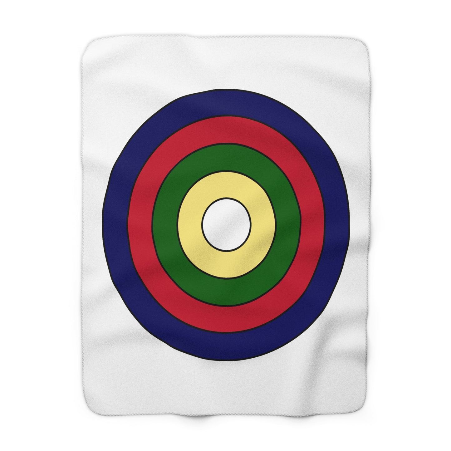 British Indian Ocean Territory Retro Target Blanket Throw