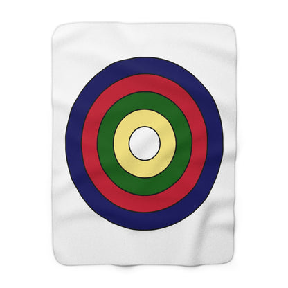 British Indian Ocean Territory Retro Target Blanket Throw