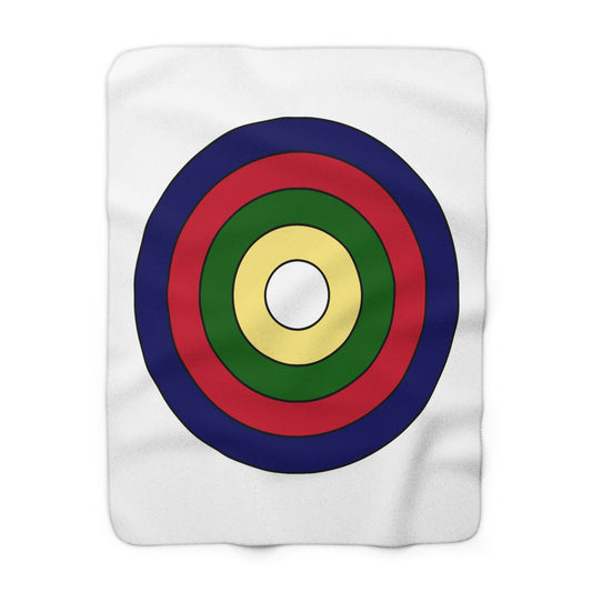 British Indian Ocean Territory Retro Target Blanket Throw