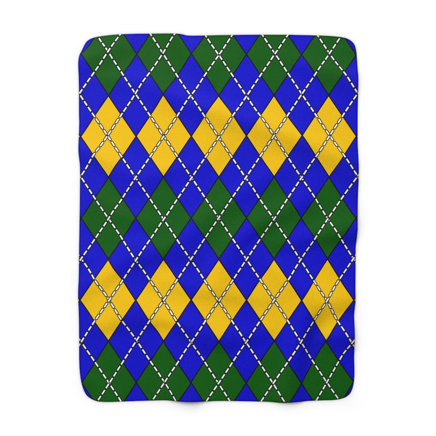 Solomon Islands Retro Argyle Blanket Throw