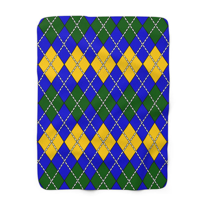 Solomon Islands Retro Argyle Blanket Throw