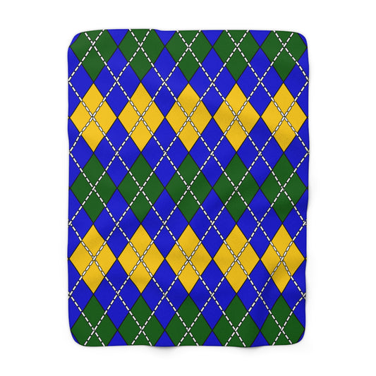 Solomon Islands Retro Argyle Blanket Throw