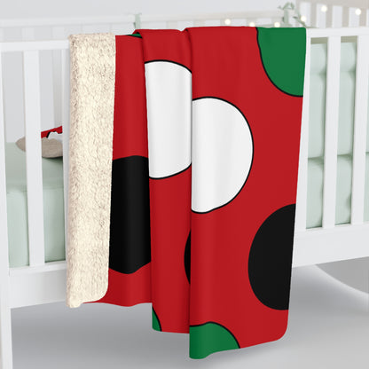 Western Sahara Retro Polka Dots Blanket Throw