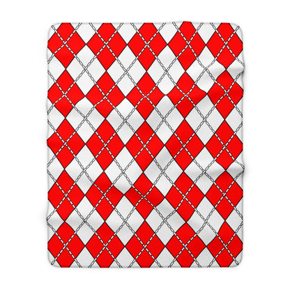 Georgia Retro Argyle Blanket Throw