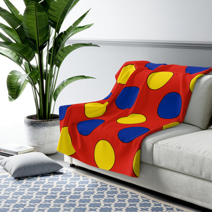 Romania Retro Polka Dots Blanket Throw