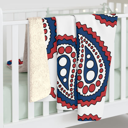 Serbia Retro Paisley Blanket Throw