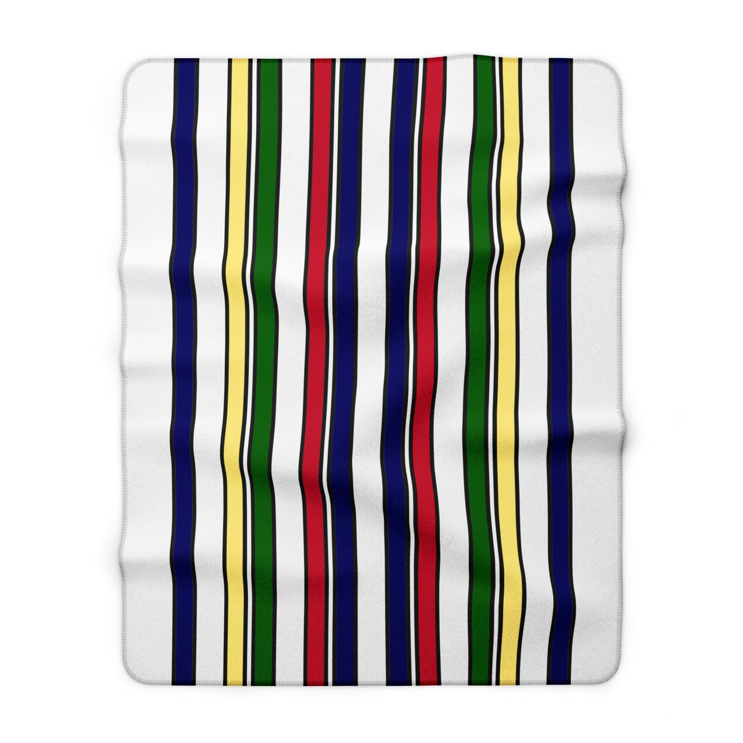 British Indian Ocean Territory Retro Stripes Blanket Throw