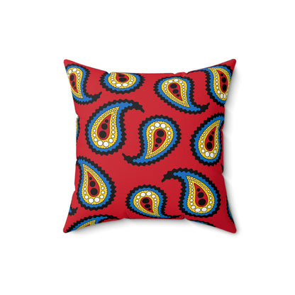 Antigua And Barbuda Retro Paisley Cushion Pillow