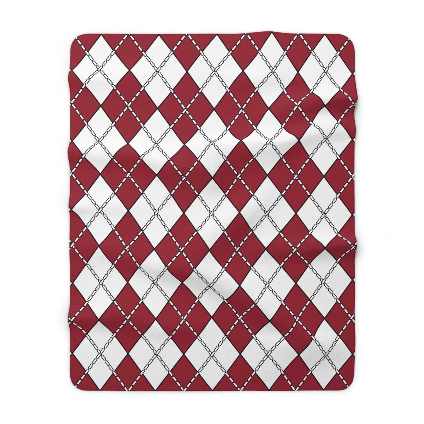 Latvia Retro Argyle Blanket Throw