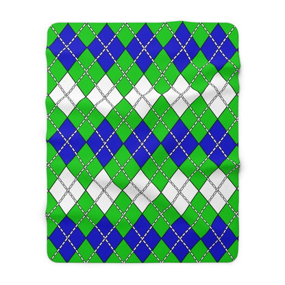Sierra Leone Retro Argyle Blanket Throw