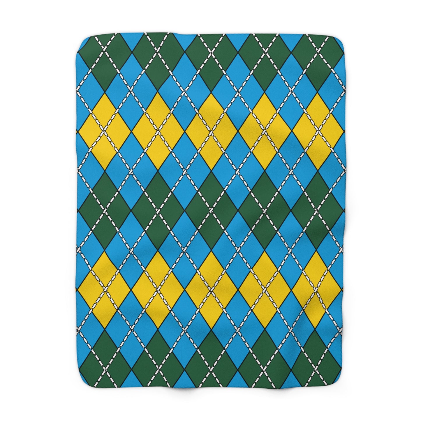 Rwanda Retro Argyle Blanket Throw