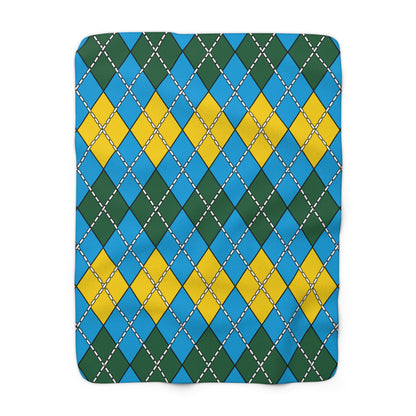 Rwanda Retro Argyle Blanket Throw