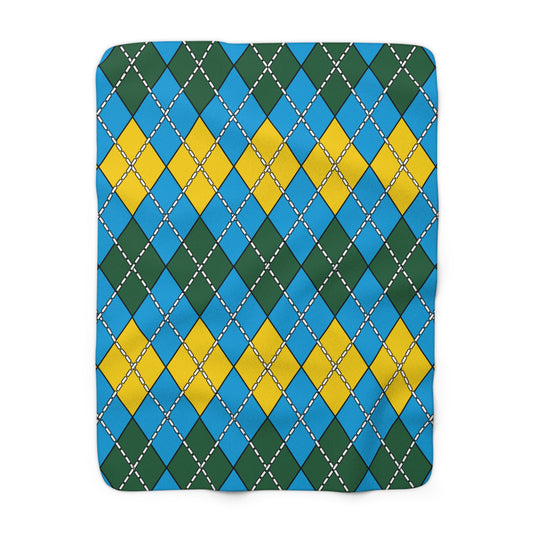 Rwanda Retro Argyle Blanket Throw