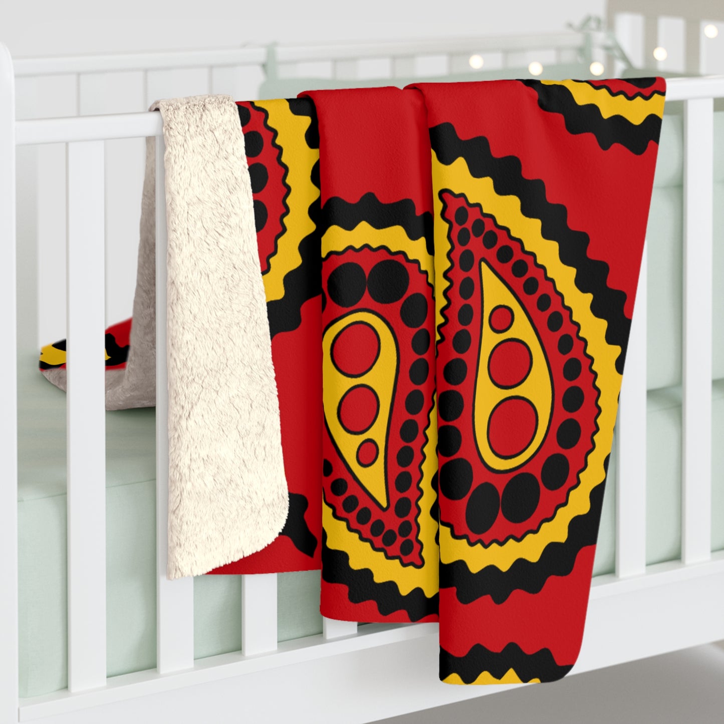 Timor Leste Retro Paisley Blanket Throw