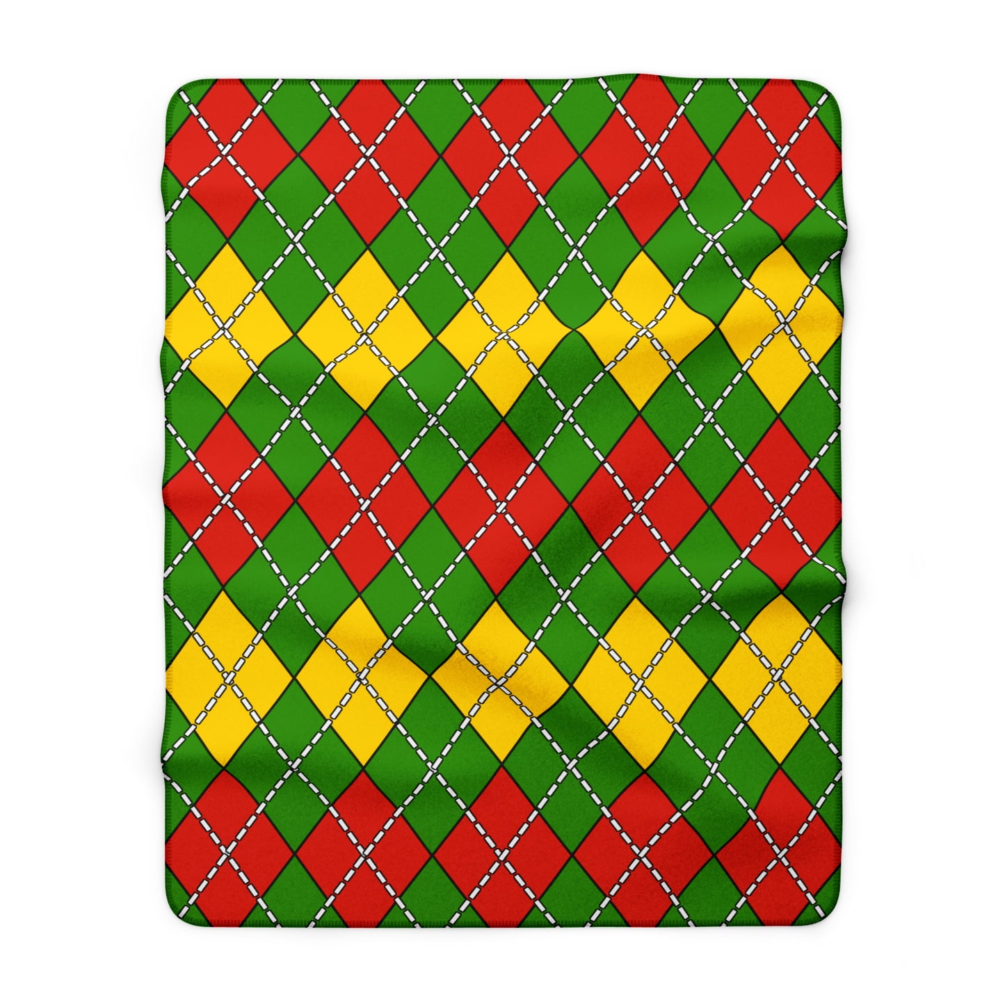Benin Retro Argyle Blanket Throw