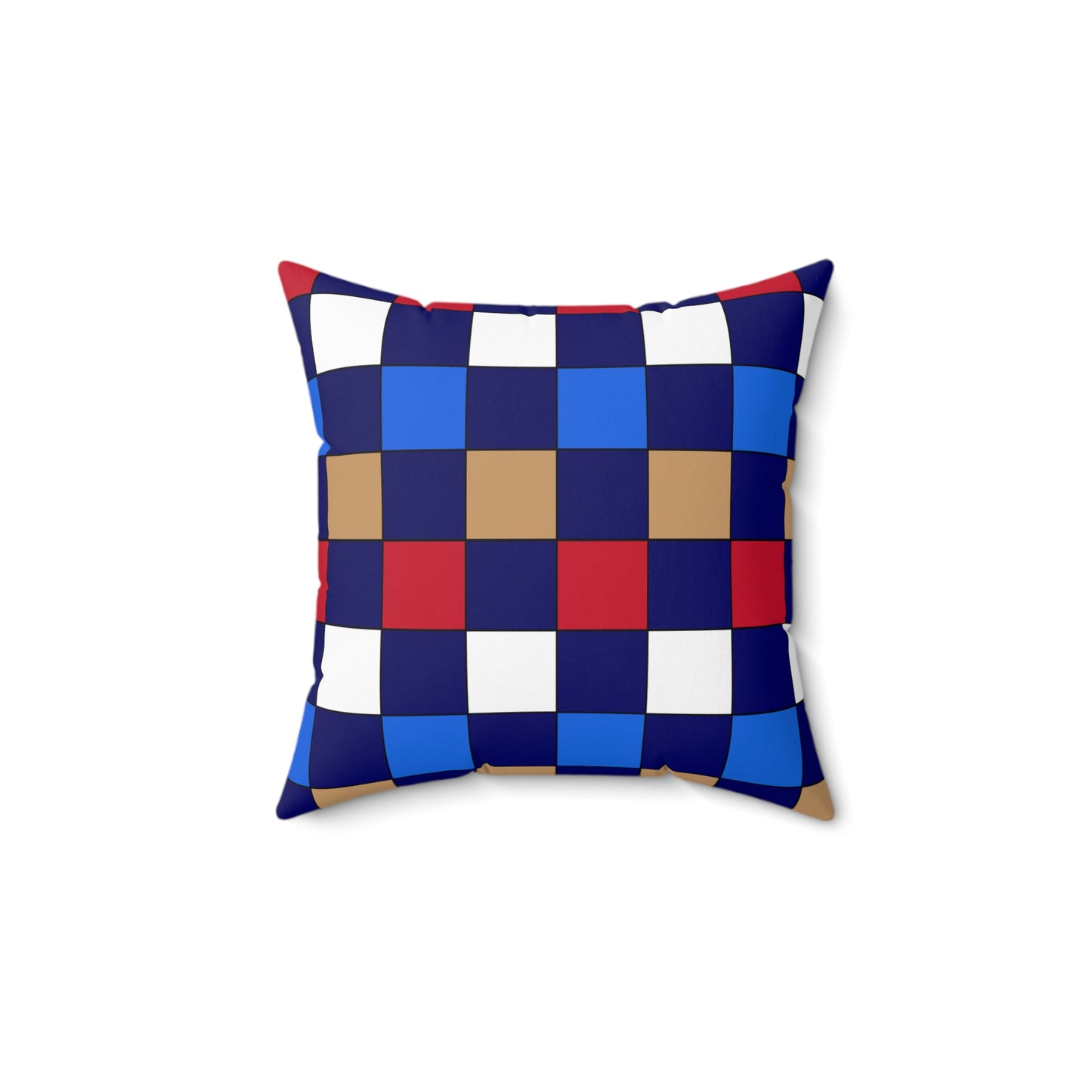 Tristan Da Cunha Retro Check Cushion Pillow