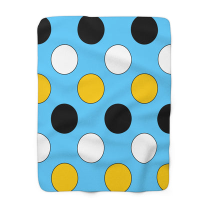 Saint Lucia Retro Polka Dots Blanket Throw