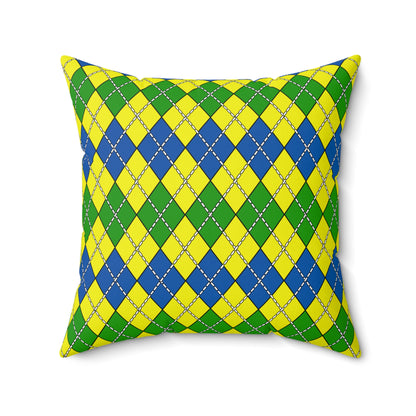Saint Vincent And The Grenadines Retro Argyle Cushion Pillow