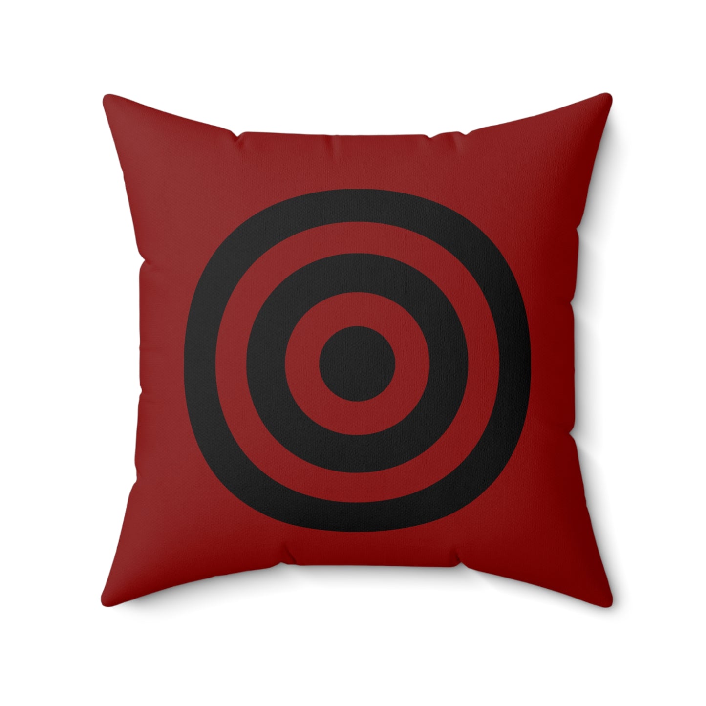 Dark Red, Black Retro Target Cushion Pillow