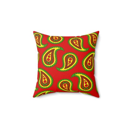 Burkina Faso Retro Paisley Cushion Pillow