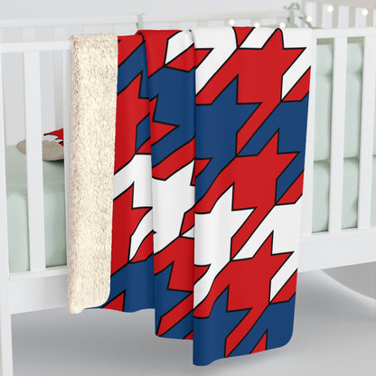 Czechia Retro Houndstooth Blanket Throw