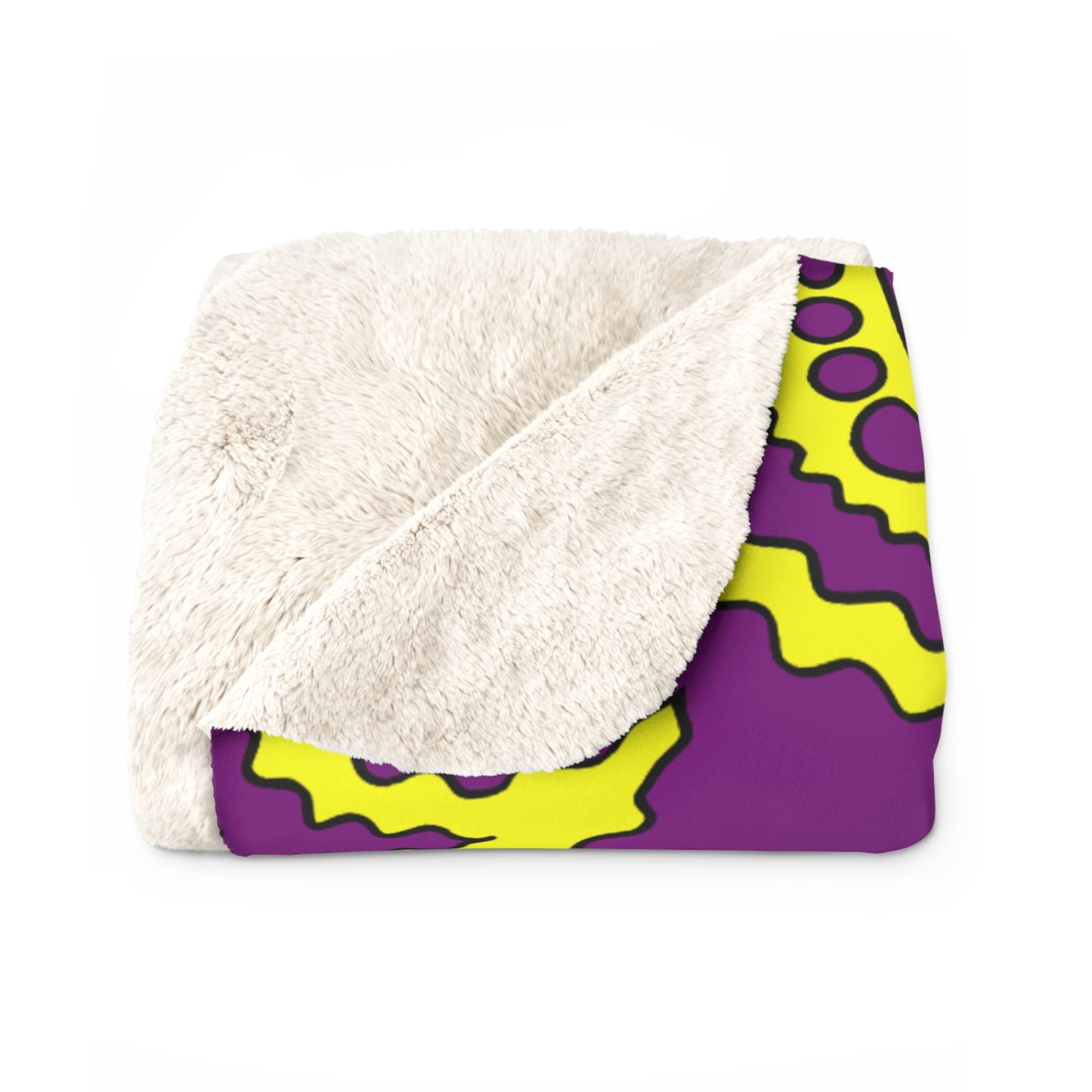 Purple, Yellow Retro Paisley Blanket Throw