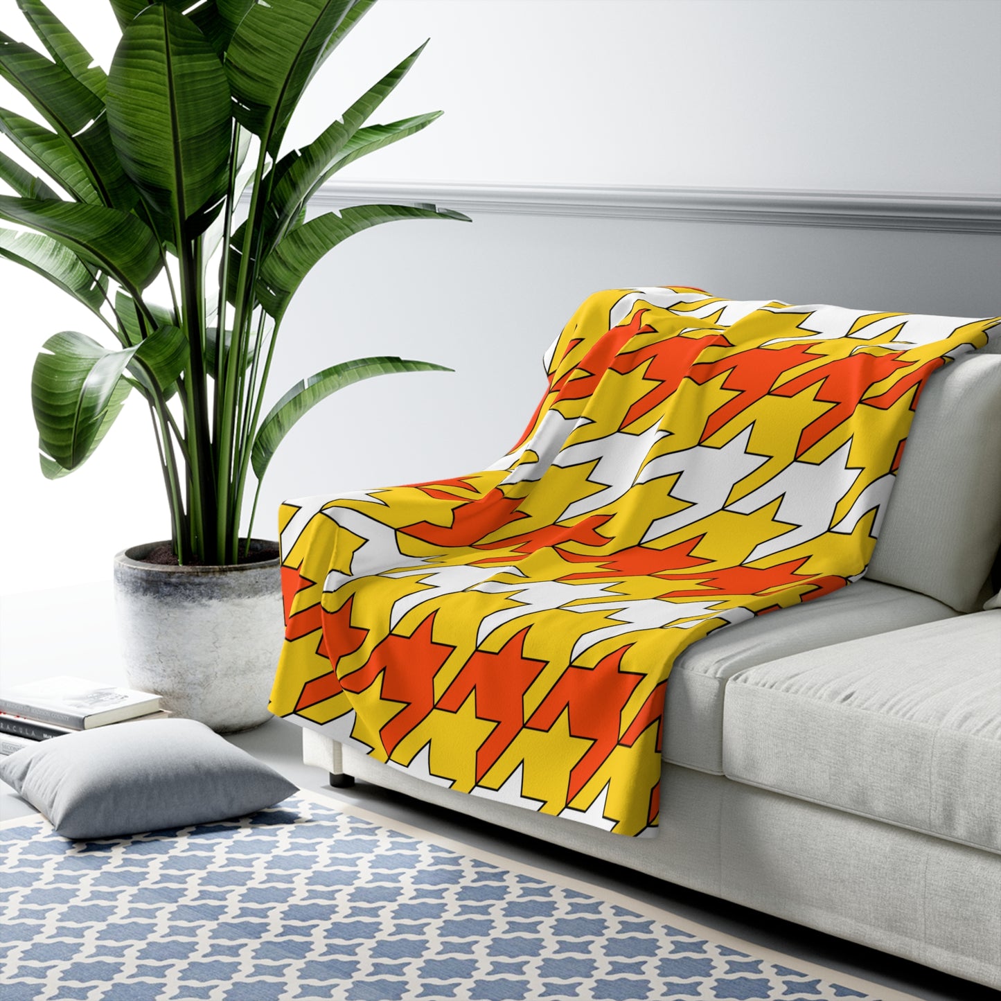 Bhutan Retro Houndstooth Blanket Throw