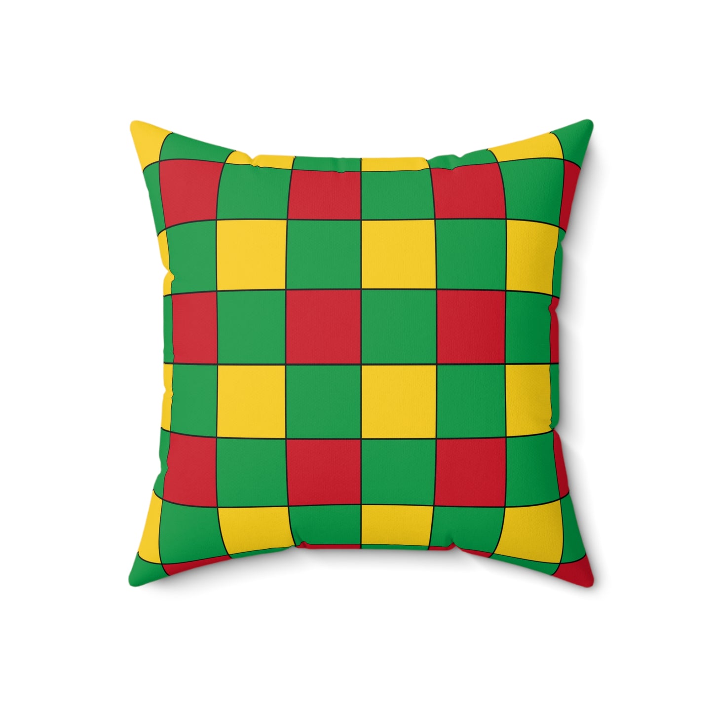 Guinea Bissau Retro Check Cushion Pillow