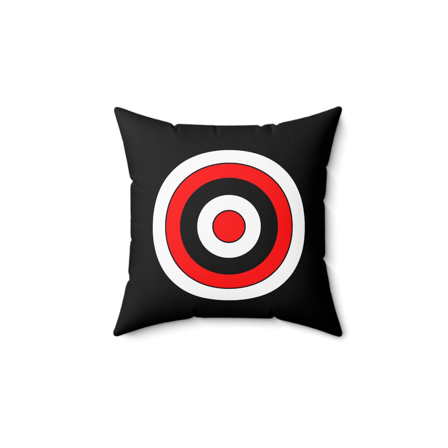 Black, White, Red Retro Target Cushion Pillow