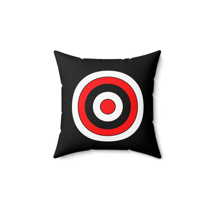 Black, White, Red Retro Target Cushion Pillow