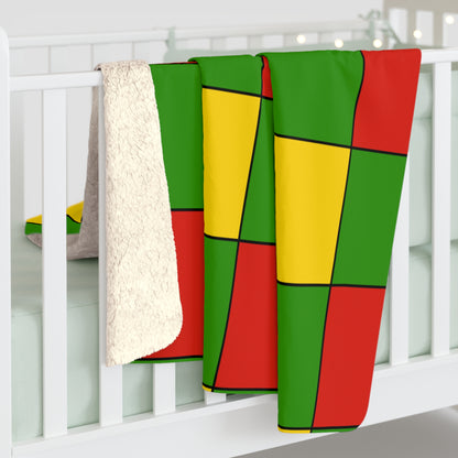 Benin Retro Check Blanket Throw