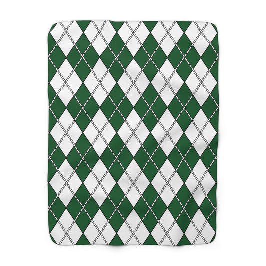 Saudi Arabia Retro Argyle Blanket Throw