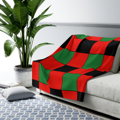 Malawi Retro Check Blanket Throw