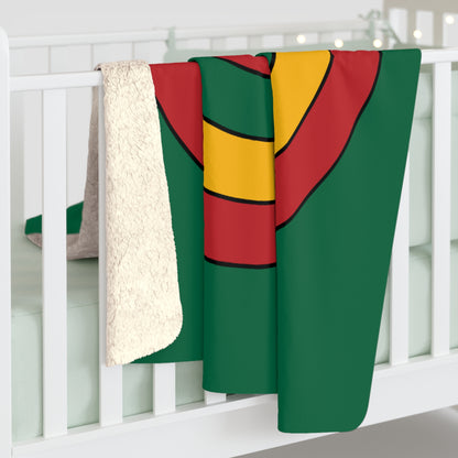 Lithuania Retro Target Blanket Throw