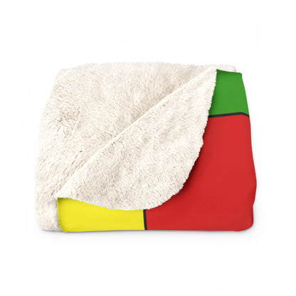 Burkina Faso Retro Check Blanket Throw