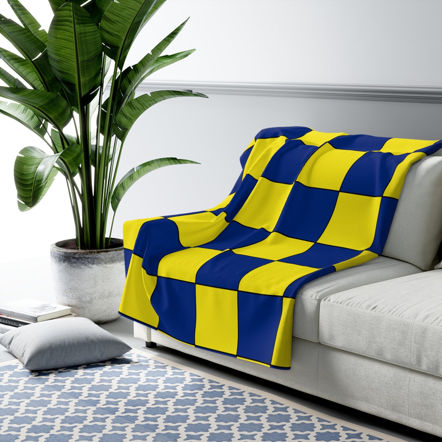 Curacao Retro Check Blanket Throw