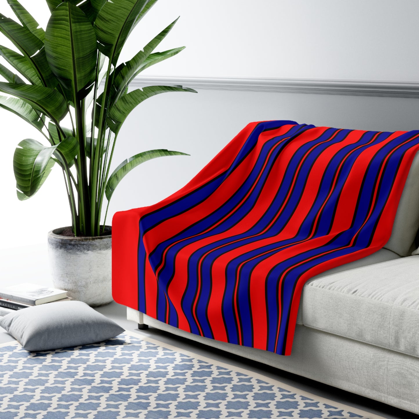 Taiwan Retro Stripes Blanket Throw